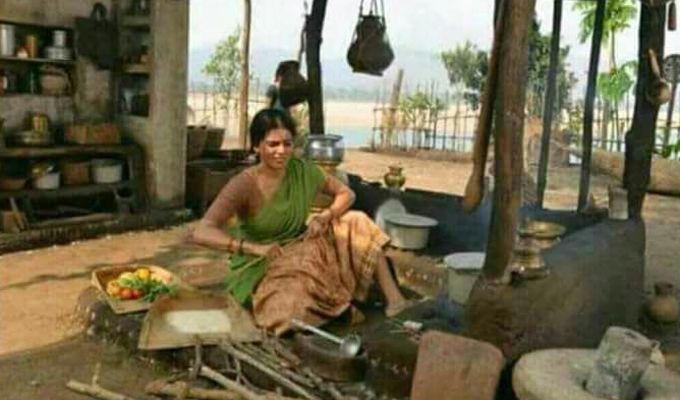 Samantha from the sets of Rangasthalam 1985 Movie