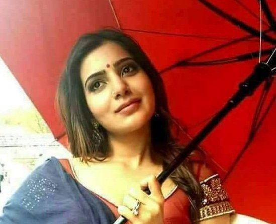 Samantha from the sets of Rangasthalam 1985 Movie