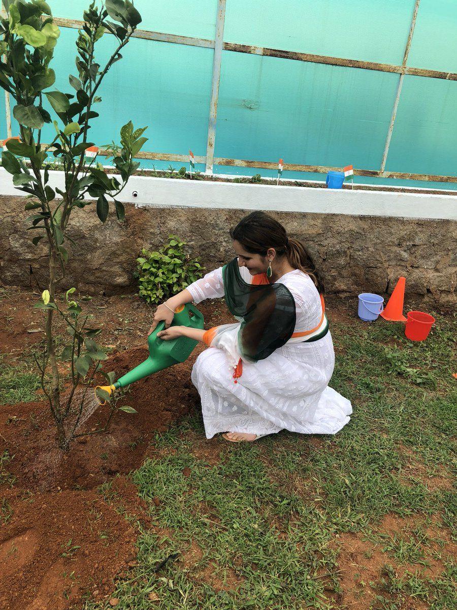 Sania Mirza Celebrates Independence Day Photos
