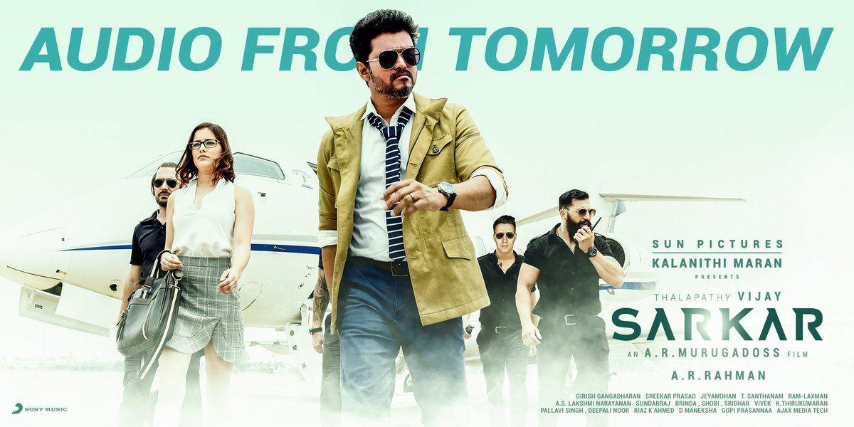 Sarkar Tamil MOvie Audio Release Date Posters