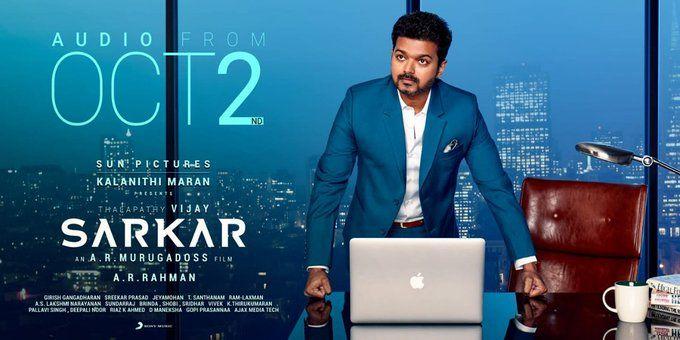 Sarkar Tamil MOvie Audio Release Date Posters
