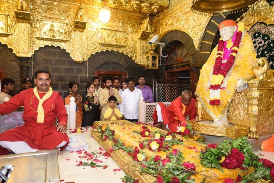 Siva Balaji and his Family at Shiridi Temple Photos