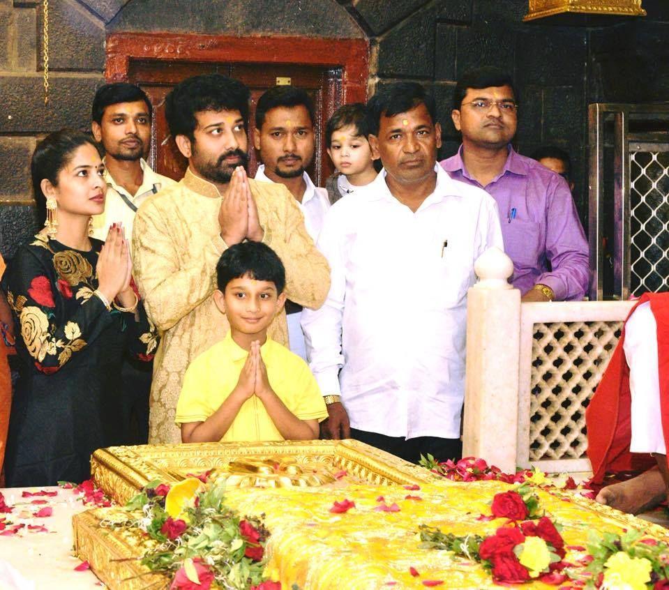 Siva Balaji and his Family at Shiridi Temple Photos