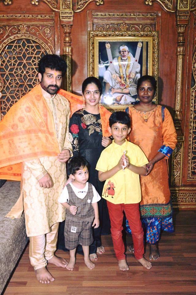 Siva Balaji and his Family at Shiridi Temple Photos