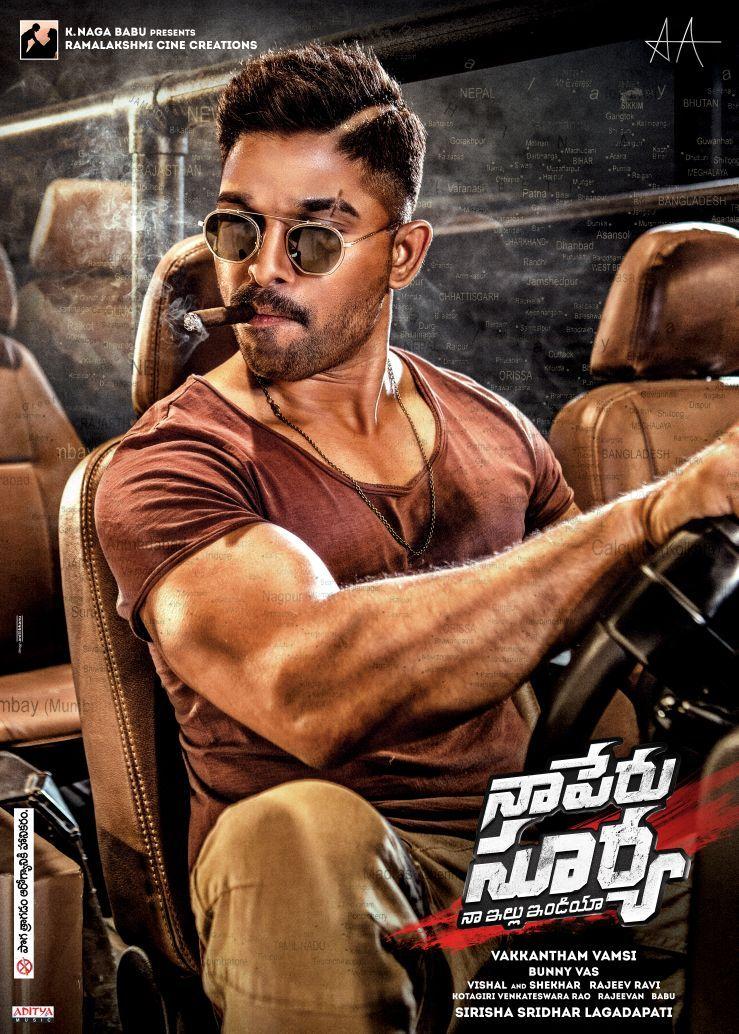 StylishStar Allu Arjun Naa Peru Surya Movie New Posters