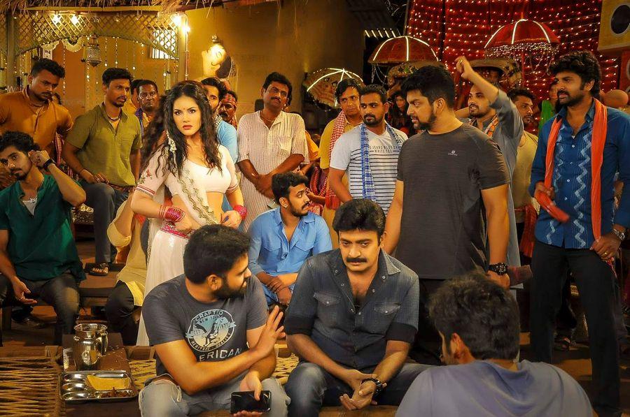 Sunny Leone From PSV Garuda Vega Movie Sets Photos