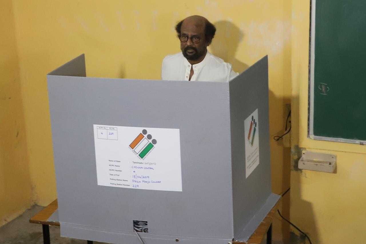 Tamil Stars Arrive To Cast Their votes