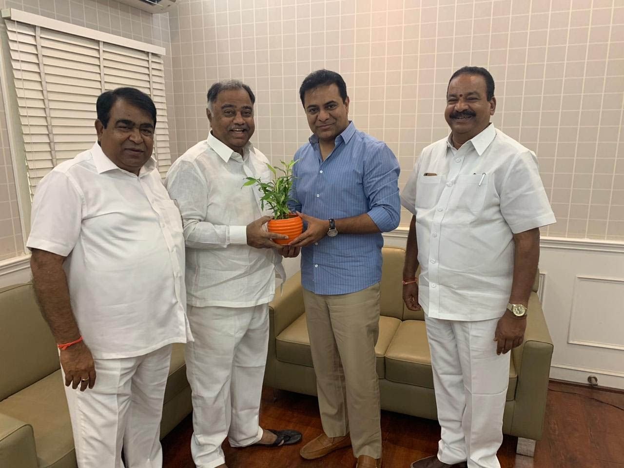 Telangana Congress MLA Upendar Reddy and KTR Photos