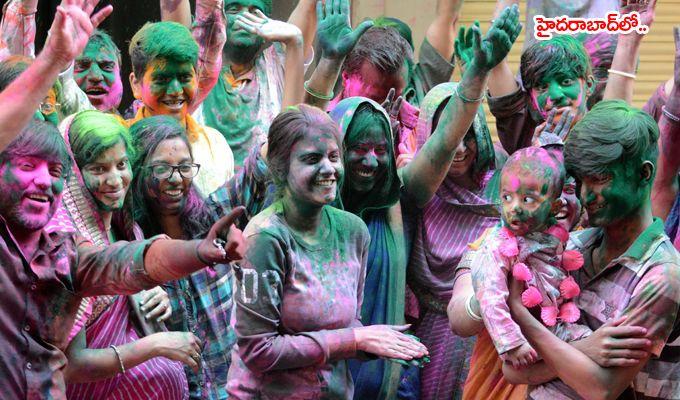 Telangana Holi 2018 Celebrations Photos