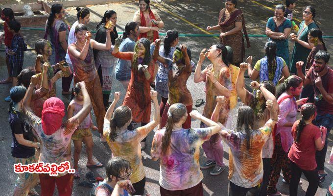 Telangana Holi 2018 Celebrations Photos