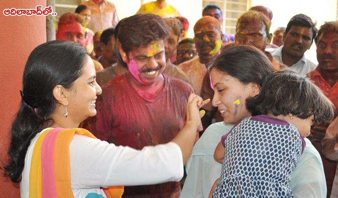 Telangana Holi 2018 Celebrations Photos