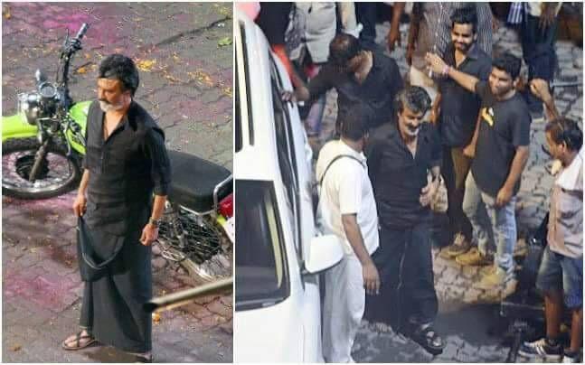 Thalaiva Superstar RajiniKanth recent clicks from Kaala Shooting Spot