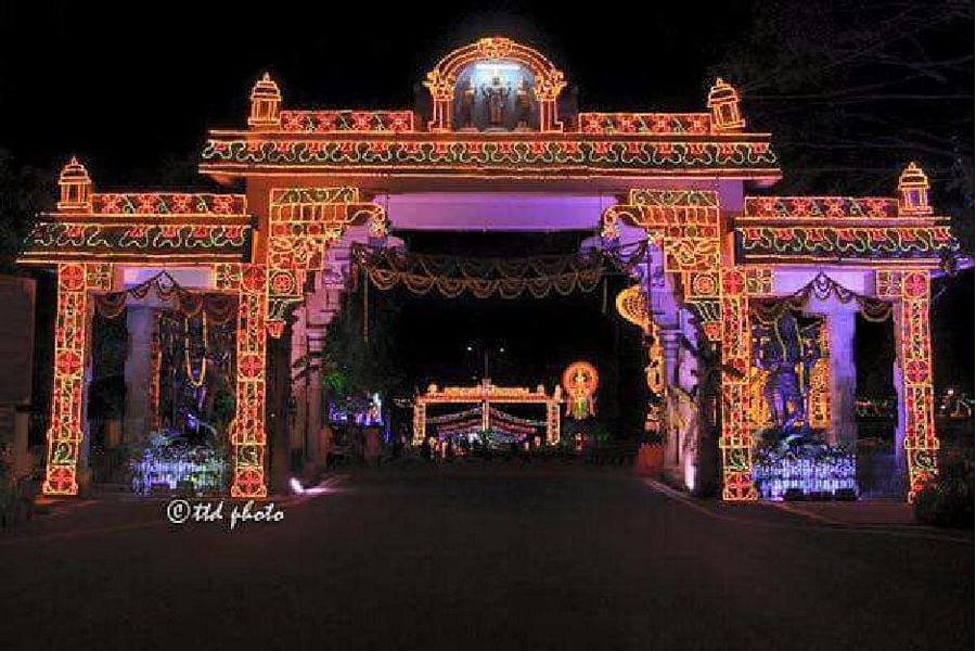 Tirumala Beautiful Light Show Photos
