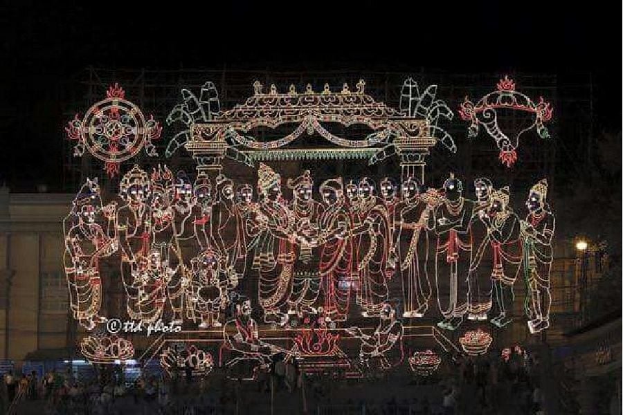 Tirumala Beautiful Light Show Photos