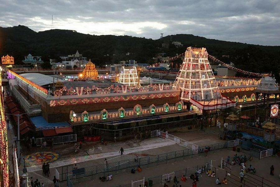 Tirumala Beautiful Light Show Photos