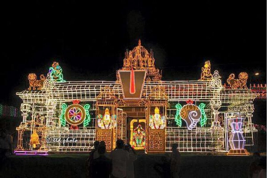 Tirumala Beautiful Light Show Photos