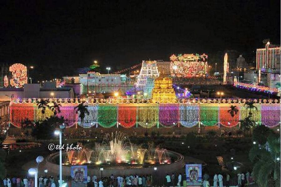 Tirumala Beautiful Light Show Photos