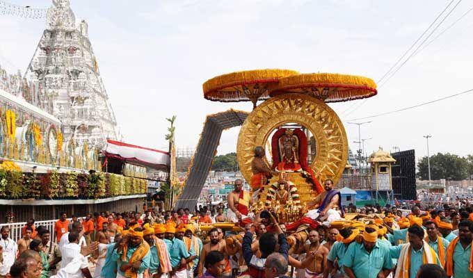 Tirumala Brahmotsavam: Lord Venkateswara Rides Surya Prabha Vahanam