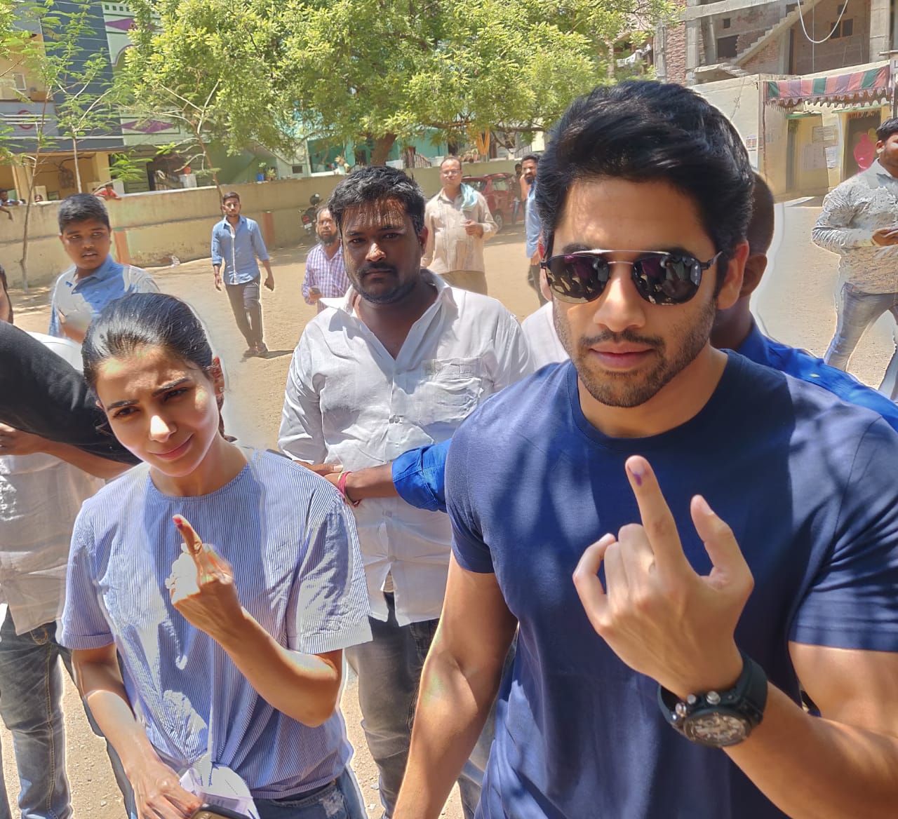 Tollywood Celebrities Vote Casting Photos 