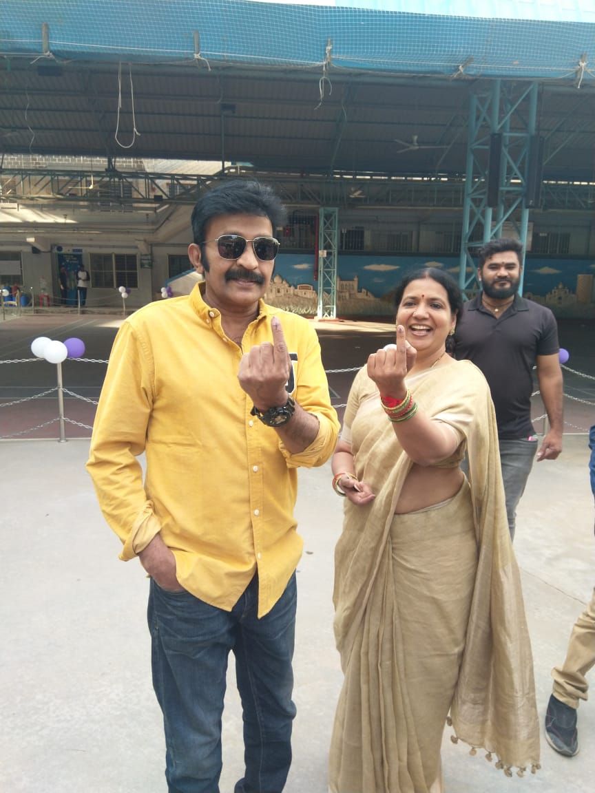 Tollywood Celebrities Vote Casting Photos 