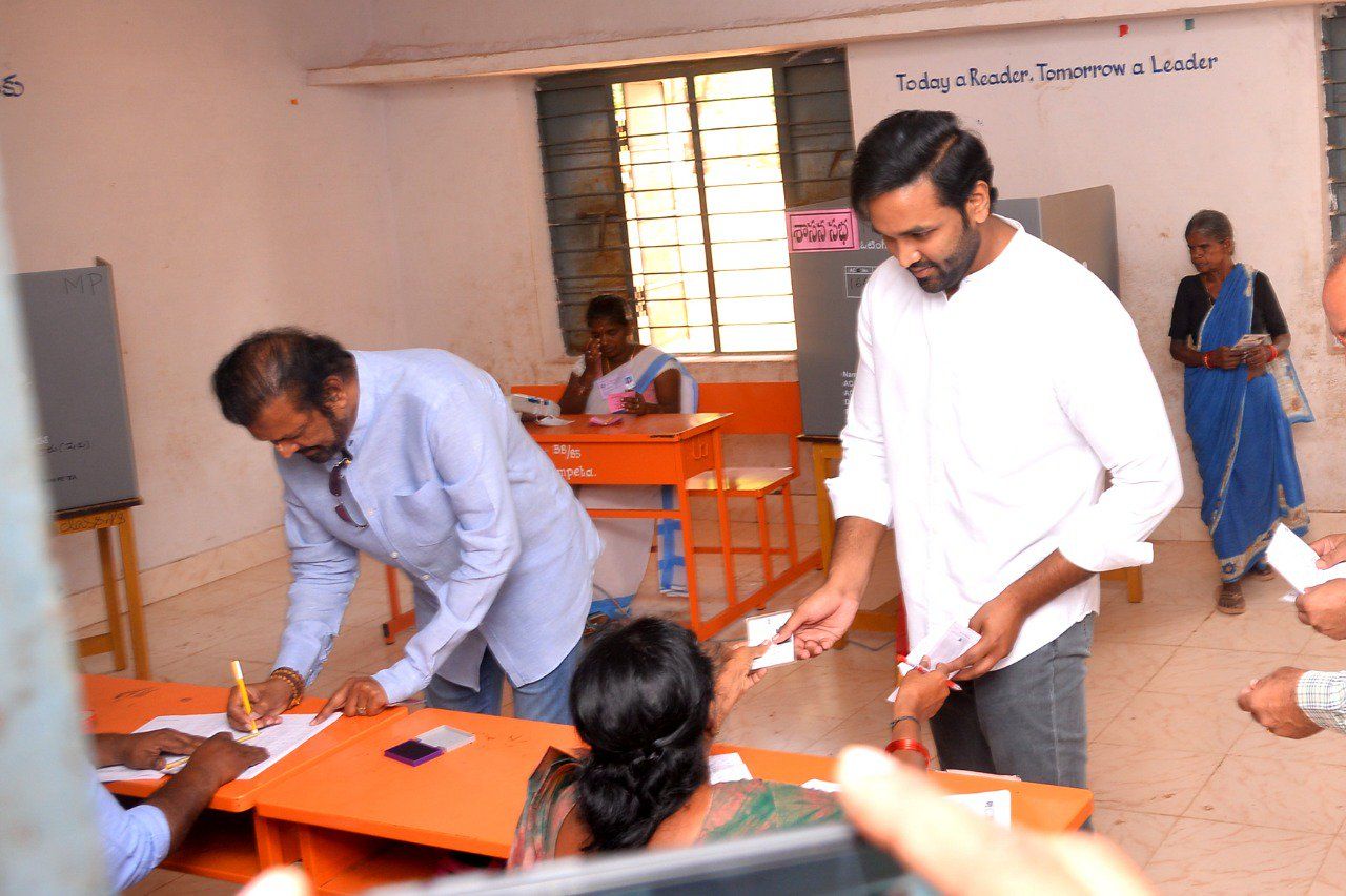 Tollywood Celebrities Vote Casting Photos 