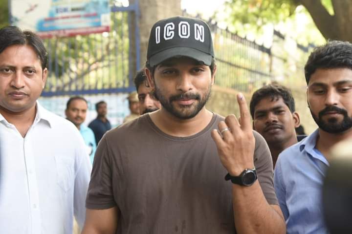 Tollywood Celebrities Vote Casting Photos 