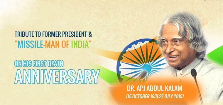 Tributes to the Missile Man of India on his Death Anniversary