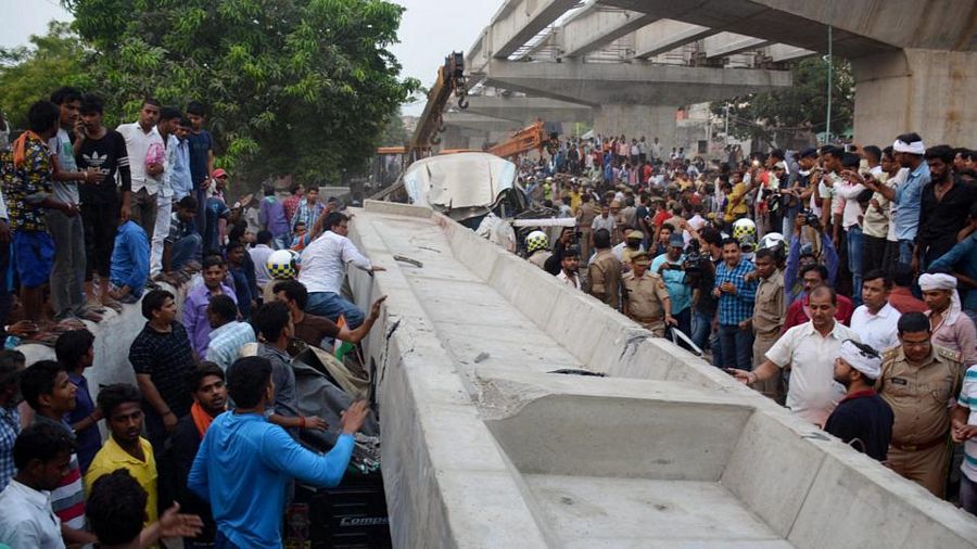 Varanasi Flyover Collapse Photos