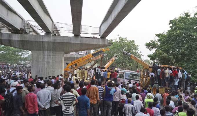 Varanasi Flyover Collapse Photos