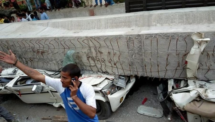 Varanasi Flyover Collapse Photos