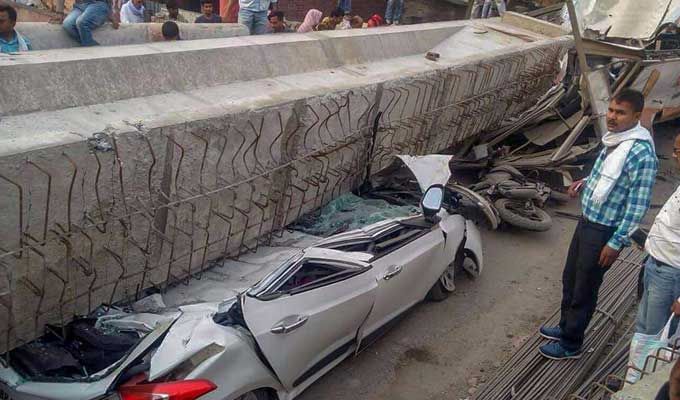 Varanasi Flyover Collapse Photos