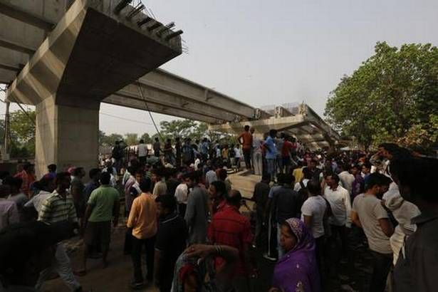 Varanasi Flyover Collapse Photos