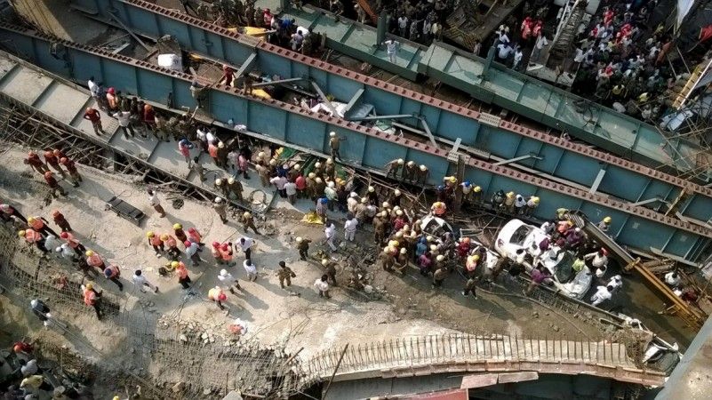 Varanasi Flyover Collapse Photos