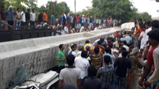 Varanasi Flyover Collapse Photos