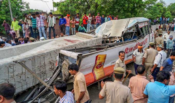 Varanasi Flyover Collapse Photos
