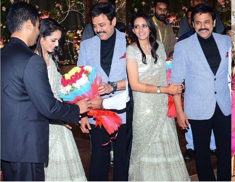 Victory Venkatesh Daughter Asritha and Vinayak Reddy Wedding Reception Photos