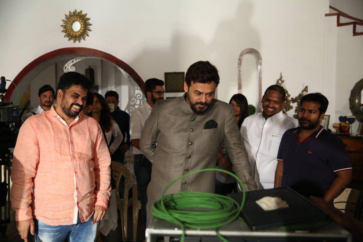 Victory Venkatesh Stylish stills in Shopping Mall Ad & Opening Clicks
