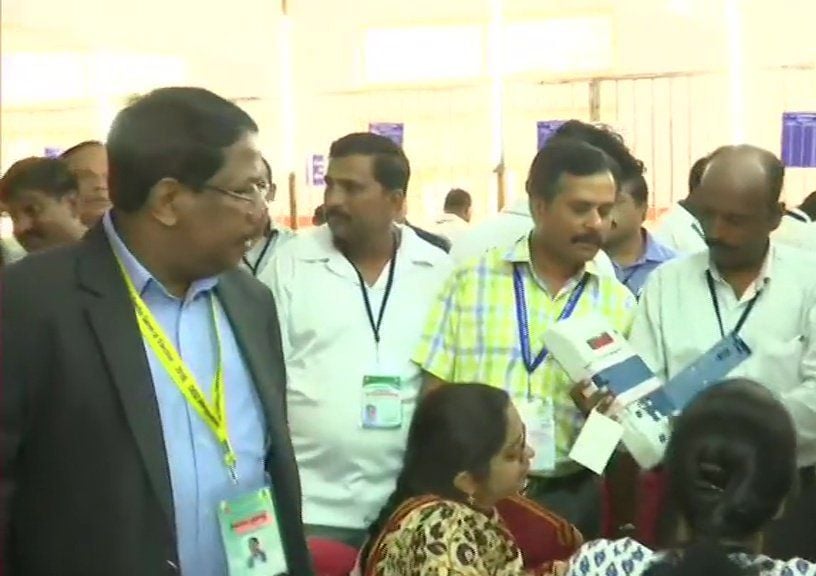 Vote Counting Begins in Mount Carmel College at Bengaluru