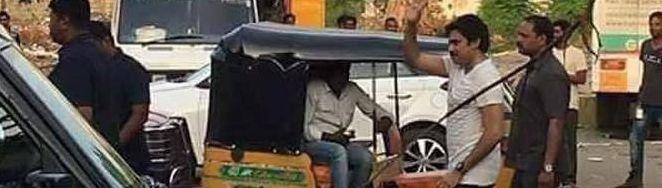 Working Stills of Pawan Kalyan from the sets of PSPK25