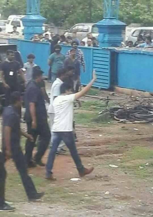 Working Stills of Pawan Kalyan from the sets of PSPK25