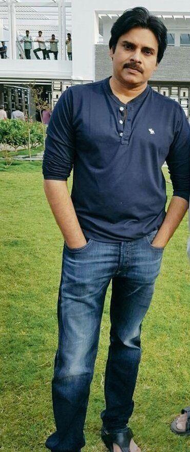 Working Stills of Pawan Kalyan from the sets of PSPK25