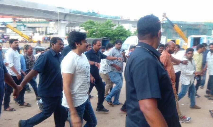 Working Stills of Pawan Kalyan from the sets of PSPK25