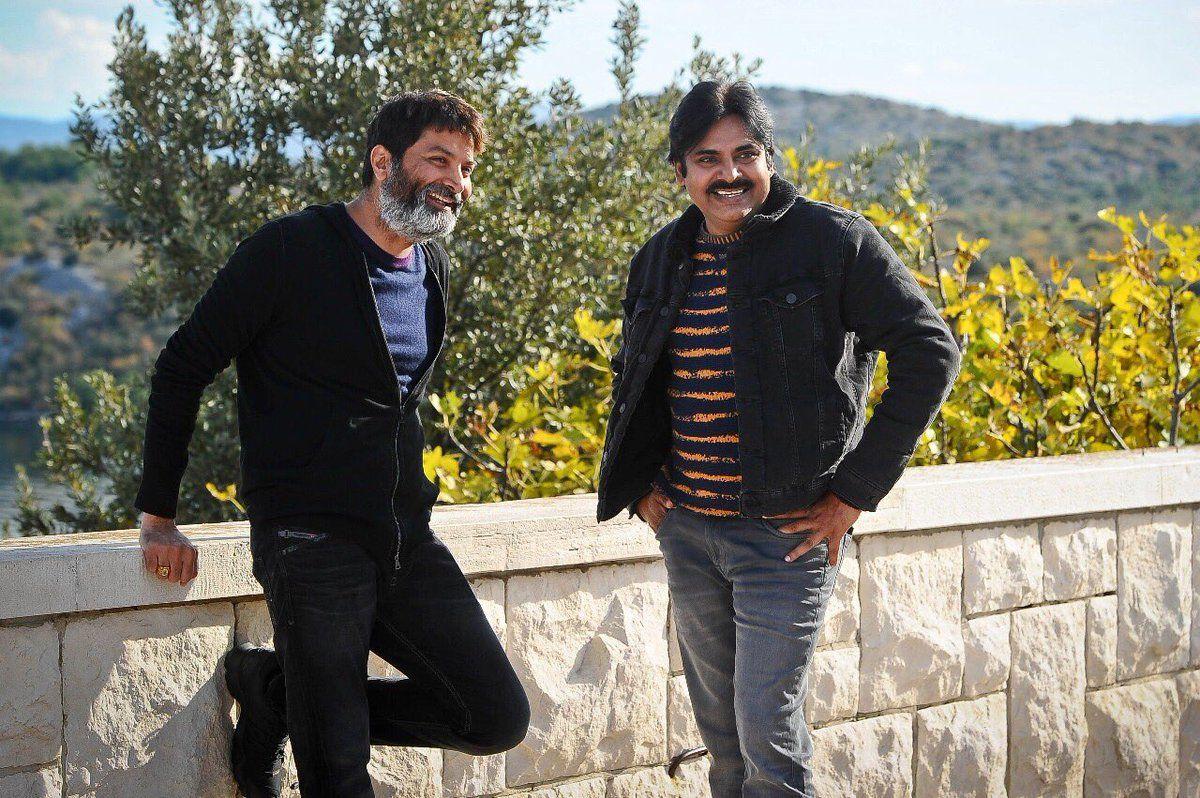 Working Stills of PowerStar Pawan Kalyan from Agnyaathavaasi