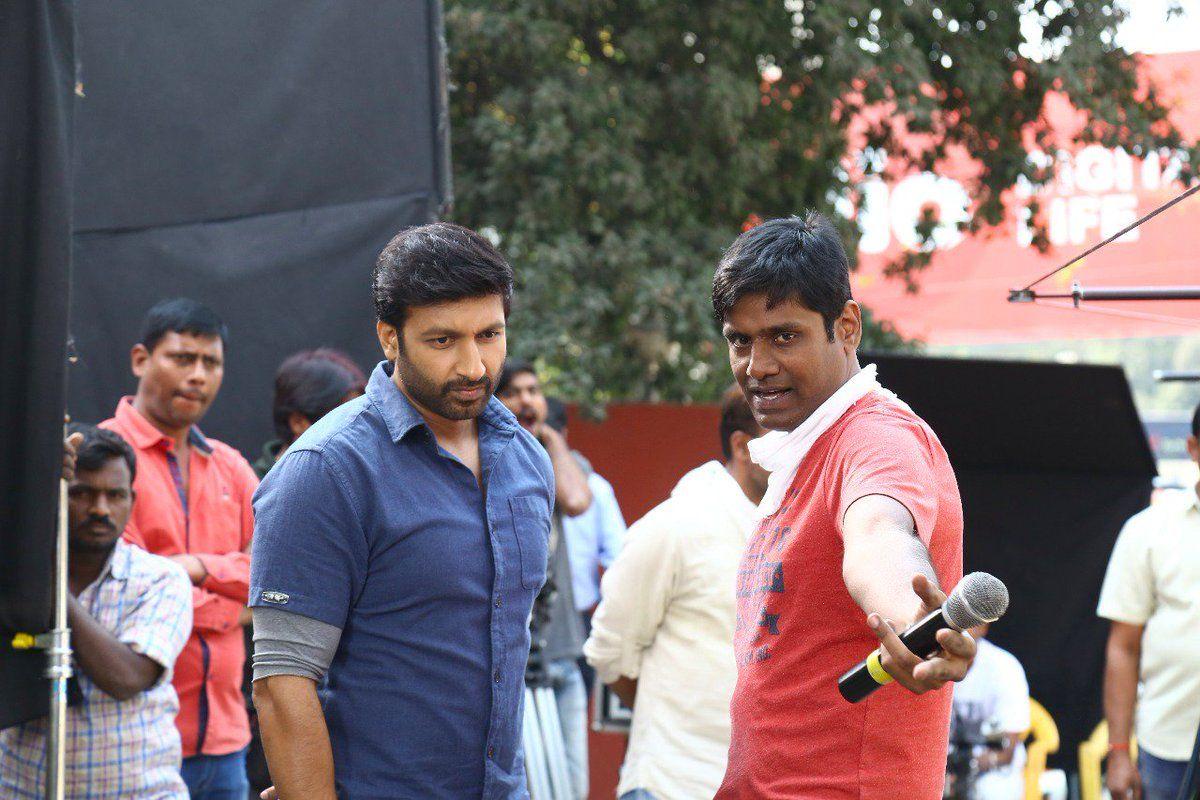 Working stills from the sets of Pantham Movie