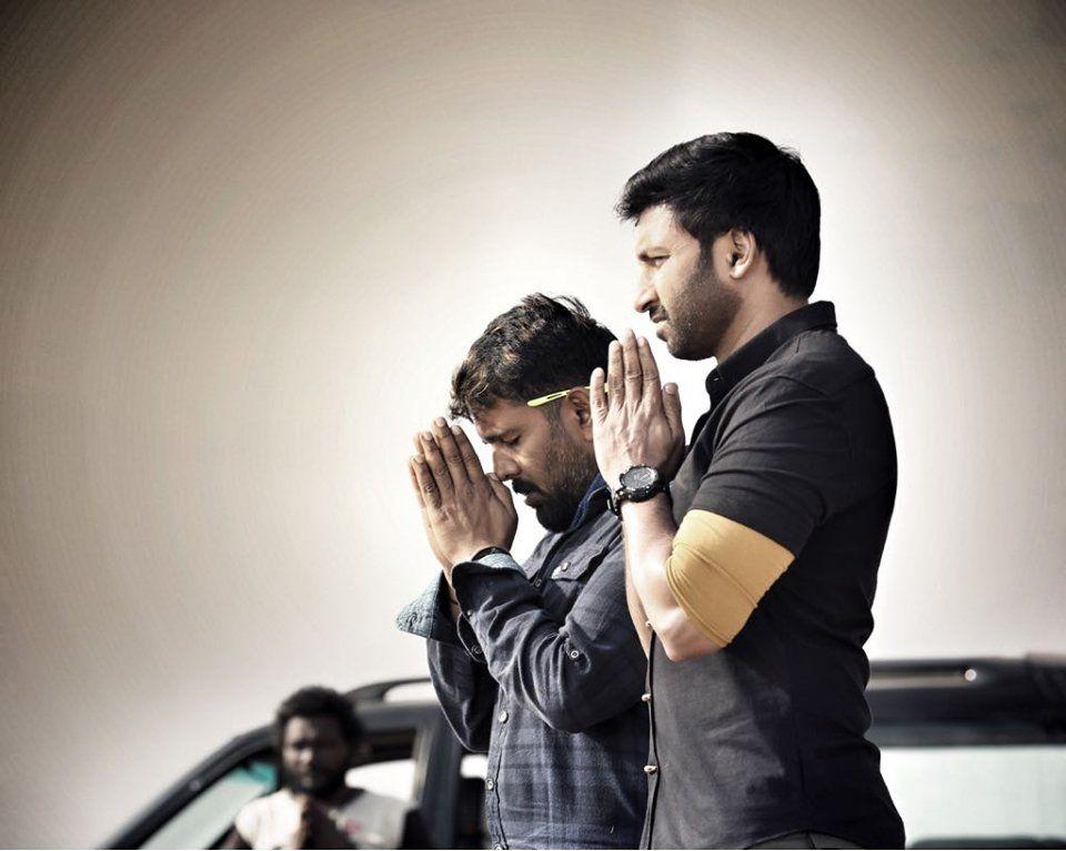 Working stills from the sets of Pantham Movie