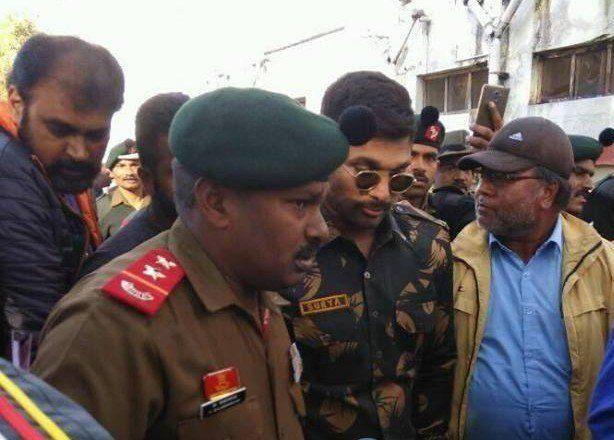 Working stills of Allu Arjun from NSNI Naa Peru Surya Naa Illu India