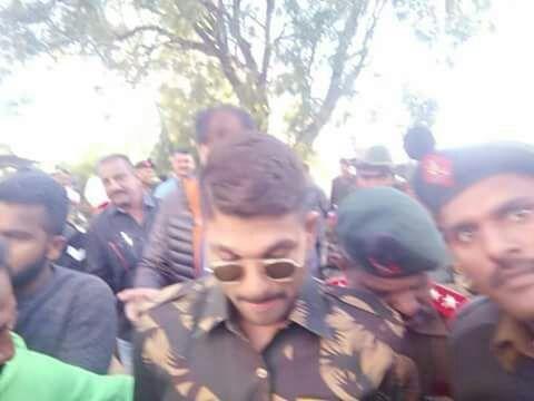 Working stills of Allu Arjun from NSNI Naa Peru Surya Naa Illu India