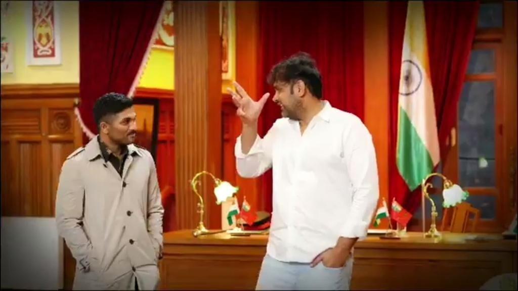 Working stills of Allu Arjun from NSNI Naa Peru Surya Naa Illu India