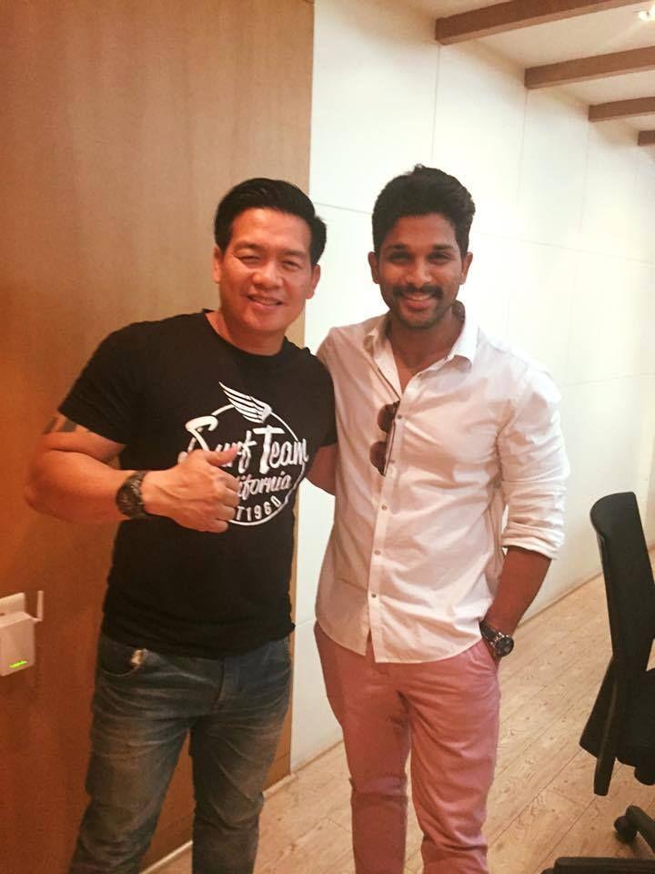 Allu Arjun on the set Boyapati Movie Photos