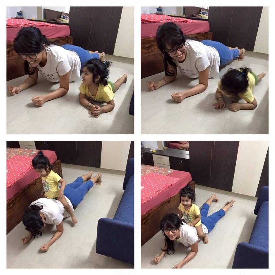 Anchor Anasuya working out with her baby